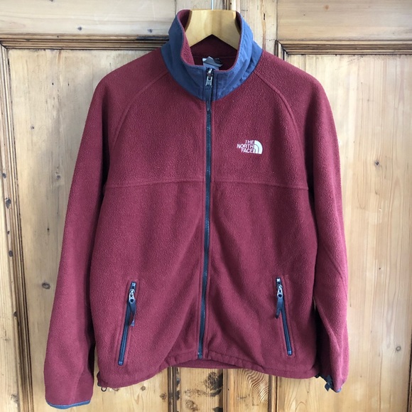 The North Face Other - THE NORTH FACE Red Grey Polartec Fleece Zip Up